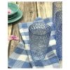 Designer Acrylic Diamond Cut Blue Drinking Glasses Hi Ball Set of 4 (19oz), Premium Quality Unbreakable Stemless Acrylic Drinking Glasses for All Purp