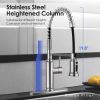 Kitchen Faucet - Spring Kitchen Sink Faucet with 3 Modes Pull Down Sprayer; Single Handle&Deck Plate for 1or3 Holes; 360¬∞ Rotation; Spot Resist Stain