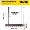 VEVOR Ceiling Wine Glass Rack, Hanging Wine Glass Rack, 18.9-35.8 inches Height Adjustable Hanging Wine Rack Cabinet, Black Wall-Mounted Wine Glass Ra